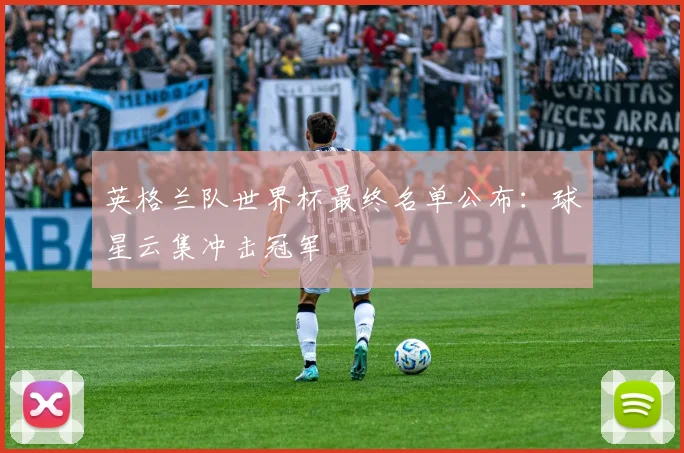 英格兰队世界杯最终名单公布:球星云集冲击冠军